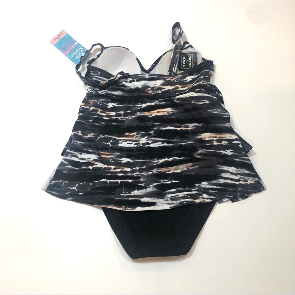 Swim Solutions Triple Tiered One-Piece Swimsuit - Picture 6 of 10